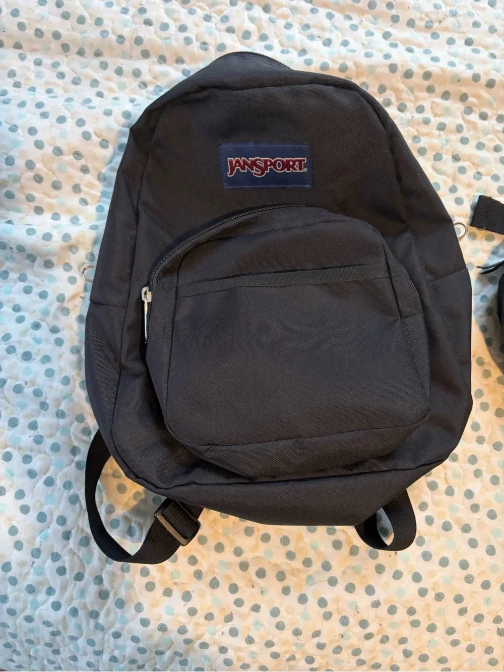 Jansport Black Backpack and Black Waist Pack Set